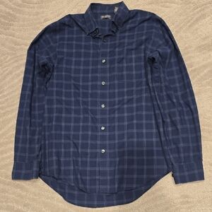 Van Heusen Dark Blue Checkered Casual Shirt